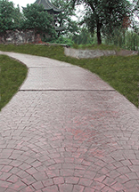 彩色壓模混凝土