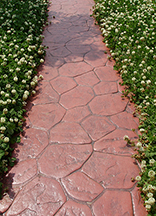 彩色壓模混凝土